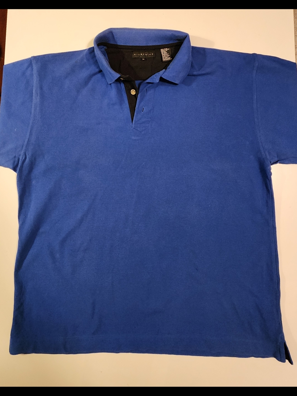 Men's Royal Blue Polo with Black Contrast Placket